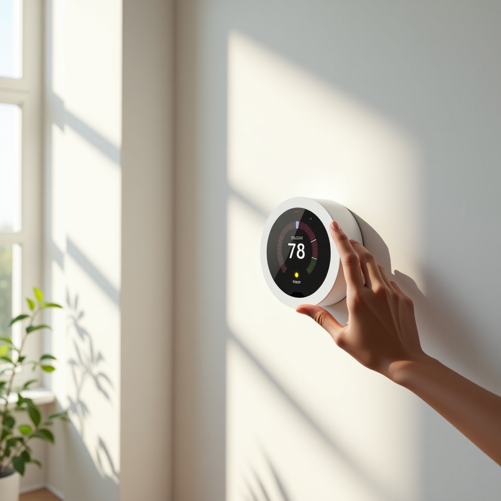 Smart thermostat with soft-touch matte design